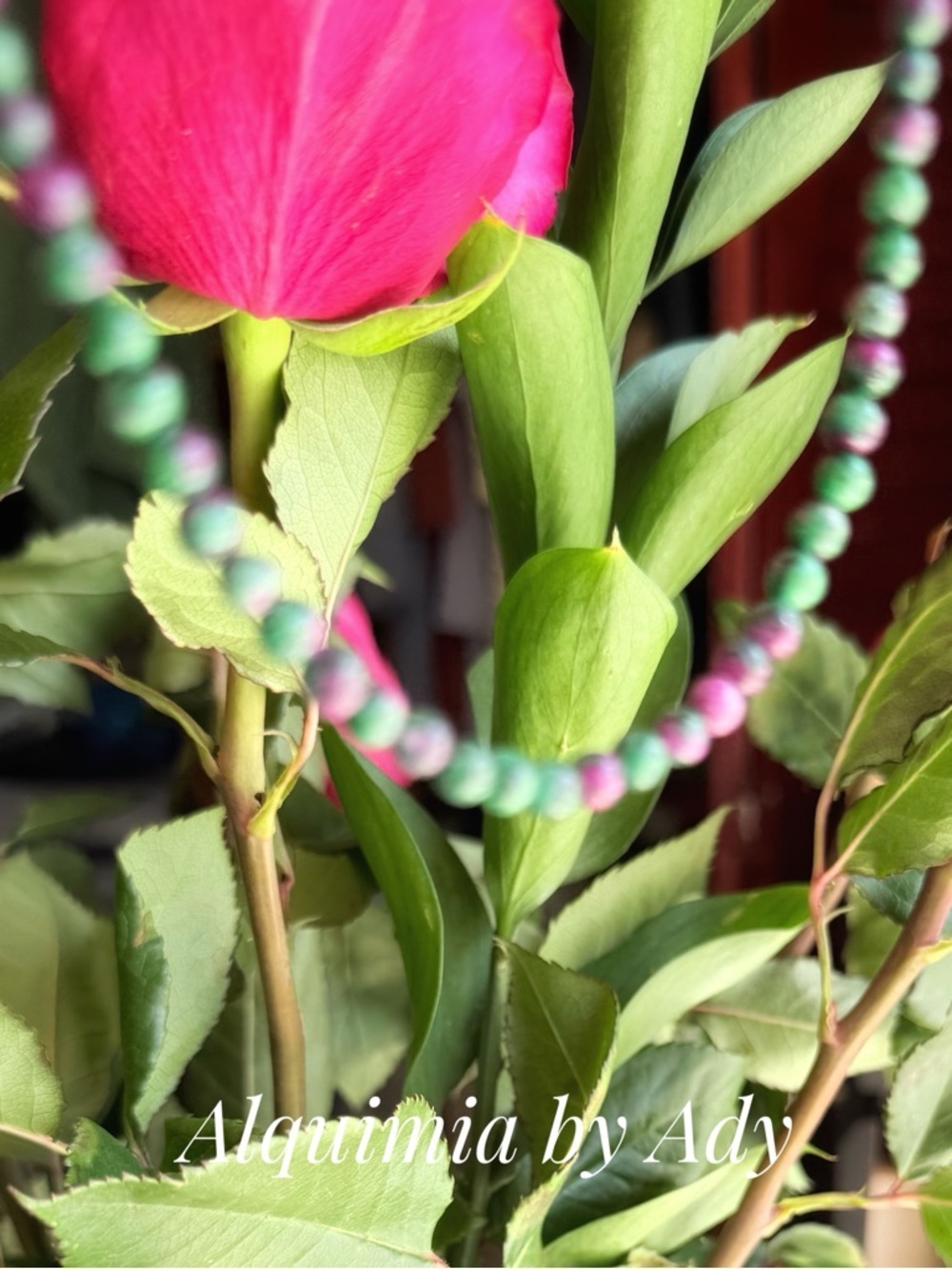 MINIMAL Multicolored Bead Necklace RUBY SOIZITE